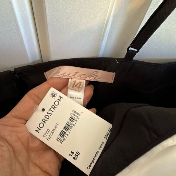 NWT Hutch Serena bow Black and White A-line dress Size 14 - Picture 9 of 11